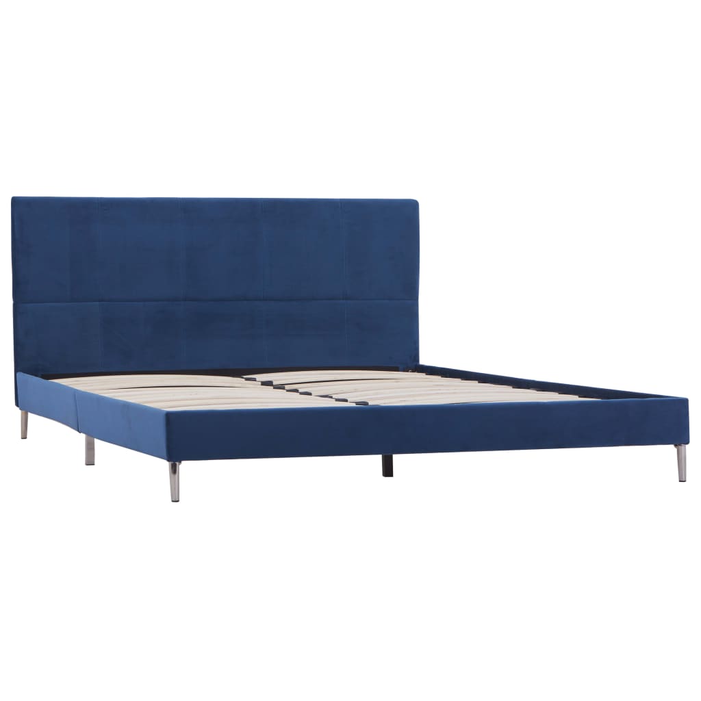 

vidaXL Bedframe stof blauw 160x200 cm