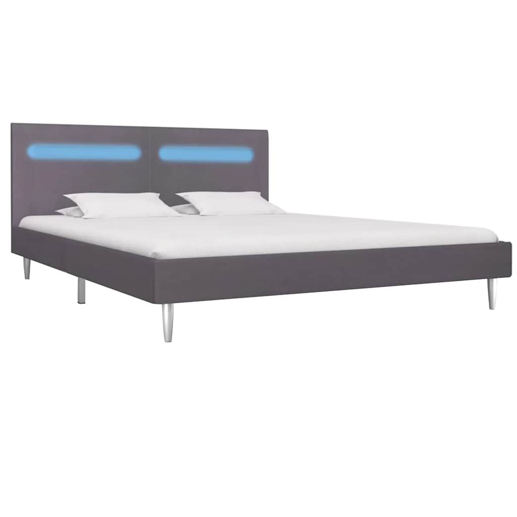 Cadre De Lit Métal 120x200 Cm Lutown-Teen - Hauteur 41cm, Pieds Arrondis, Sans Sommier Nécessaire, Blanc, Capacité 500kg
