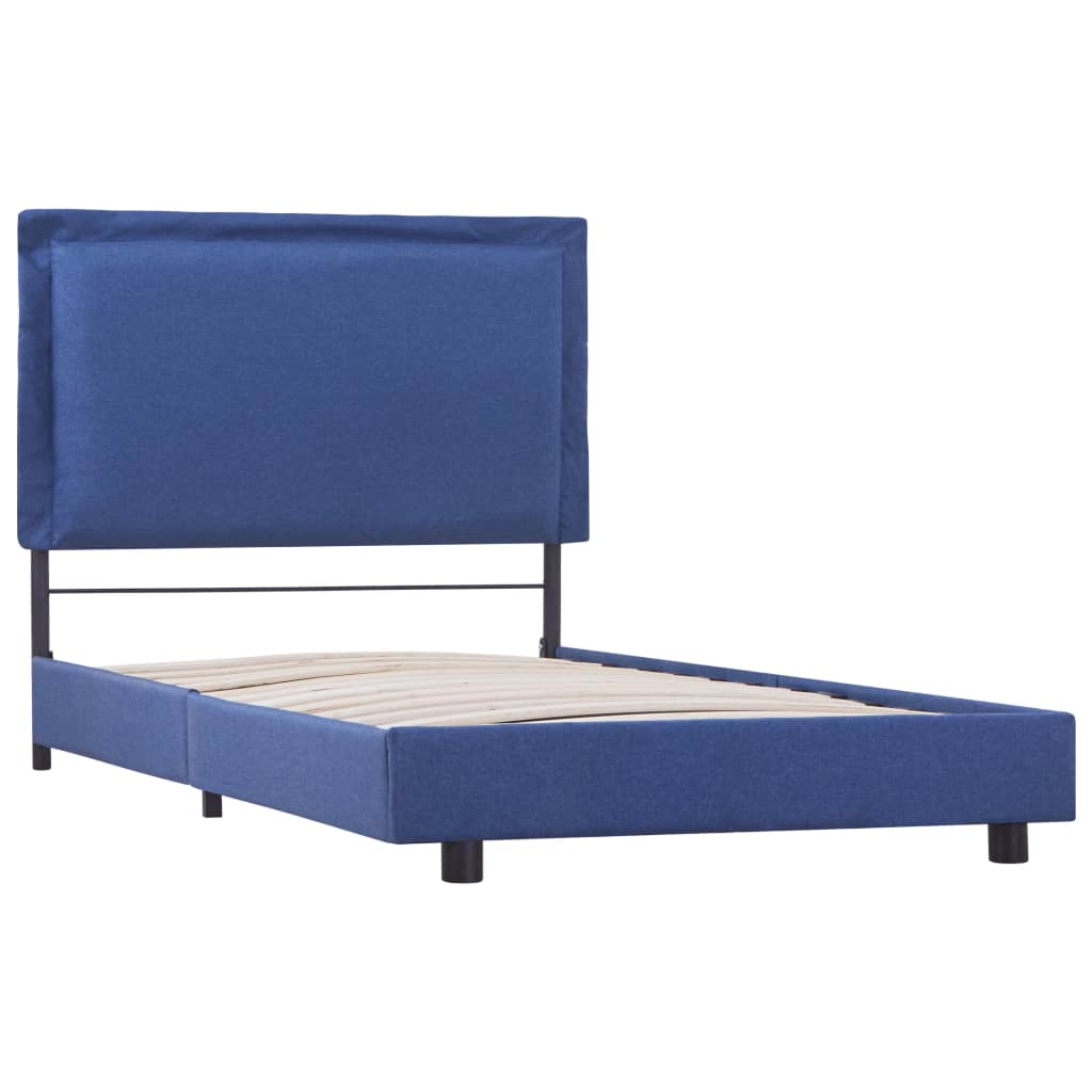 

vidaXL Bedframe stof blauw 90x200 cm