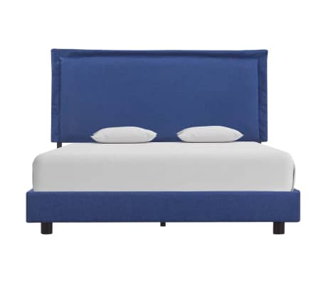 vidaXL Estructura de cama de tela azul 140x200 cm