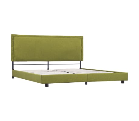 vidaXL Estructura de cama de tela verde 160x200 cm