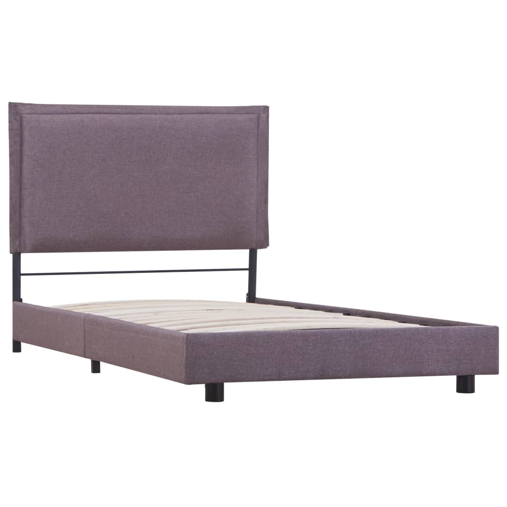 

vidaXL Bedframe stof taupe 90x200 cm