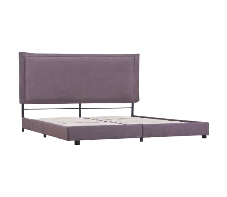 vidaXL Estrutura de cama 180x200 cm tecido cinzento-acastanhado