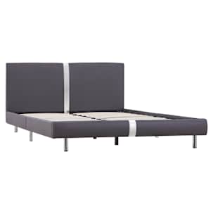 vidaXL Bed Frame without Mattress Grey Faux Leather 120x190 cm Small Double