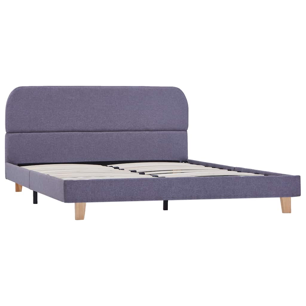 vidaXL Bedframe zonder matras 135x190 cm lichtgrijs afbeelding