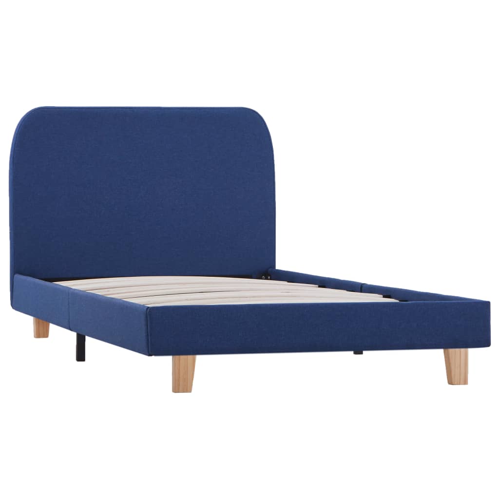 vidaXL Bed Frame Blue Fabric 90x190 cm 3FT Single