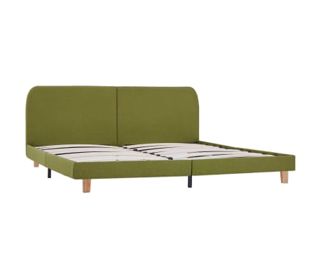 vidaXL Bed Frame Green Fabric 180x200 cm 6FT Super King