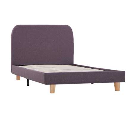 vidaXL Bed Frame without Mattress Taupe Fabric 90x190 cm Single