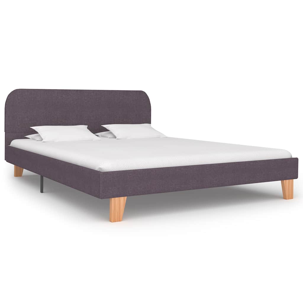 vidaXL sengeramme uden madras 135x190 cm stof gråbrun
