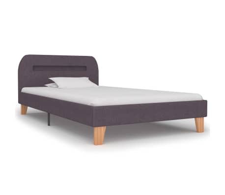 vidaXL Bed Frame with LED Taupe Fabric 90x190 cm 3FT Single