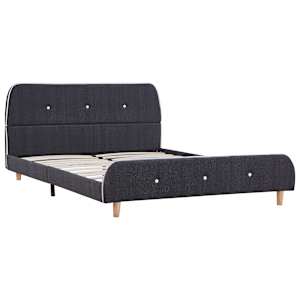vidaXL Cadre de lit sans matelas gris fonc&eacute; 135x190 cm