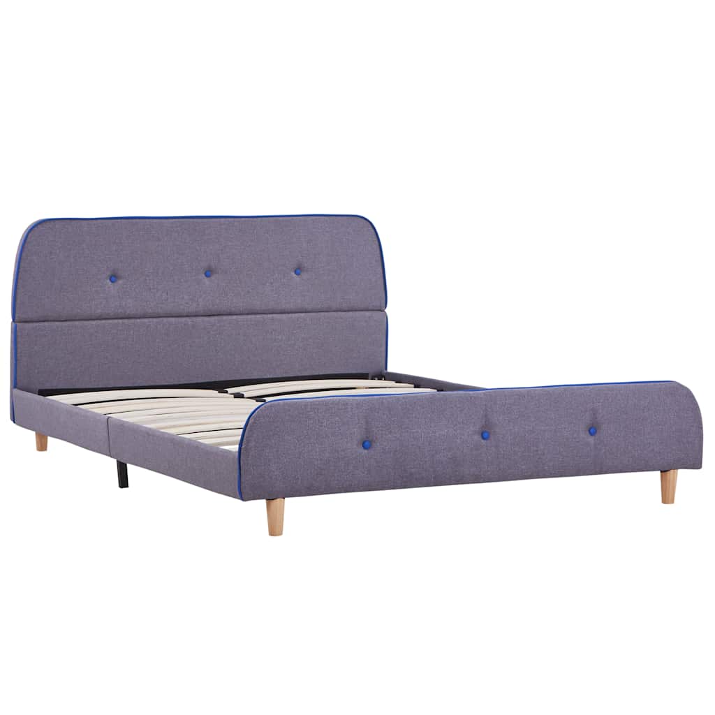 vidaXL Cadru de pat fără saltea țesătură gri deschis 135x190 cm