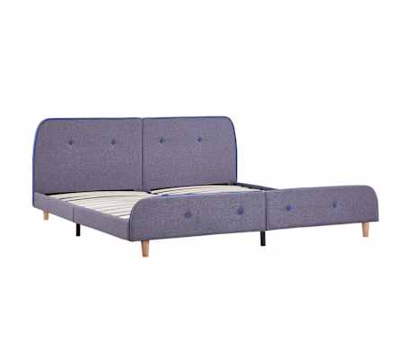 vidaXL Bettgestell ohne Matratze Hellgrau Stoff 150x200 cm