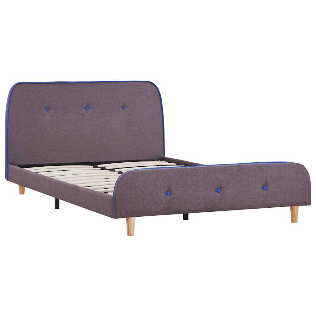 vidaXL Sängynrunko ilman patjaa Taupe Kangas 120x190 cm