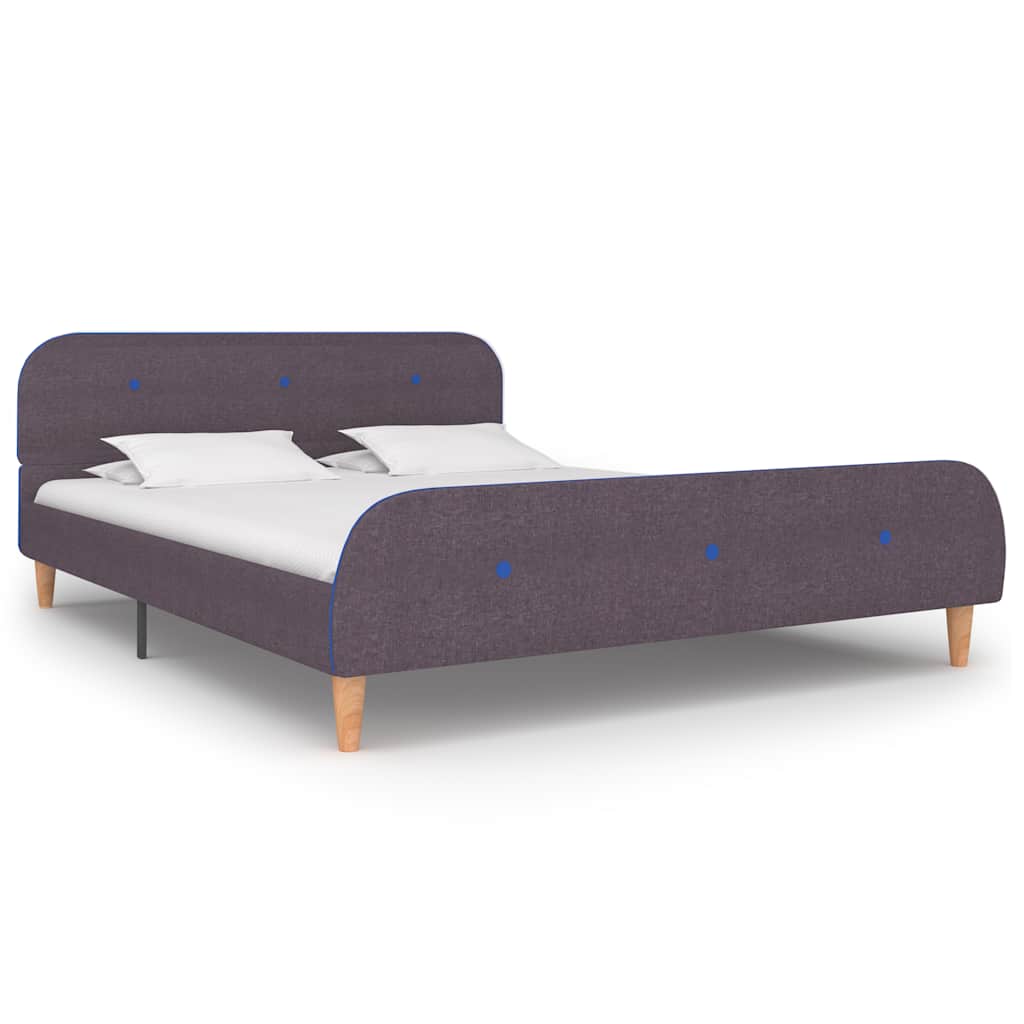 vidaXL sengeramme uden madras 135x190 cm stof gråbrun
