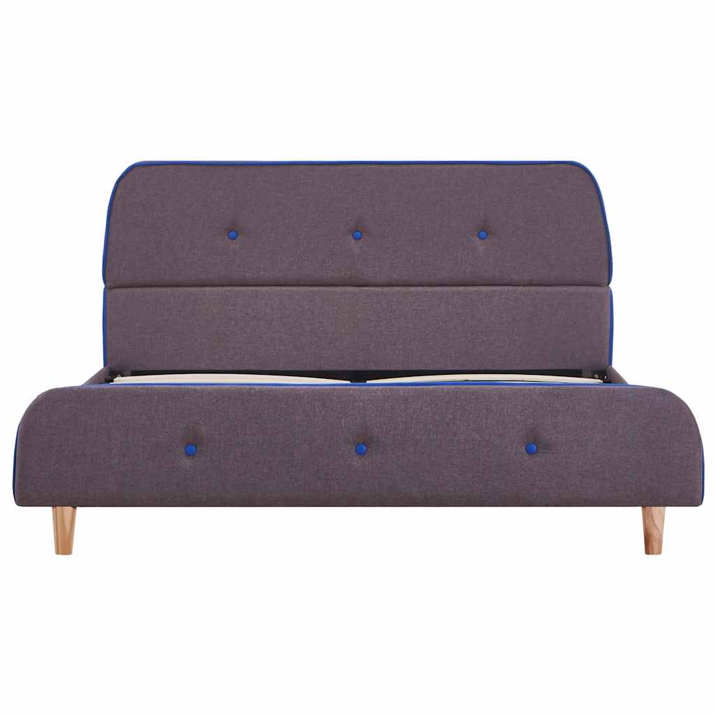 Thumbnail - vidaXL Bettgestell ohne Matratze Taupe Stoff 90x200 cm