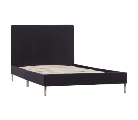 vidaXL Bed Frame Black Fabric 90x190 cm 3FT Single