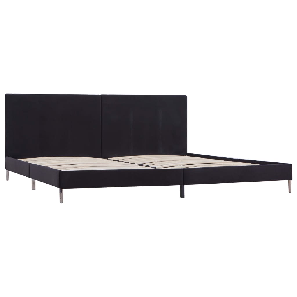 vidaXL Bed Frame Black Fabric 180x200 cm 6FT Super King