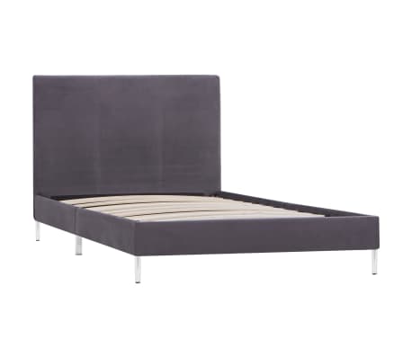 vidaXL Bed Frame Grey Fabric 90x190 cm 3FT Single