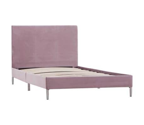 vidaXL Bed Frame Pink Fabric 90x190 cm 3FT Single