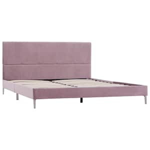 vidaXL Sengeramme rosa stoff135x190 cm