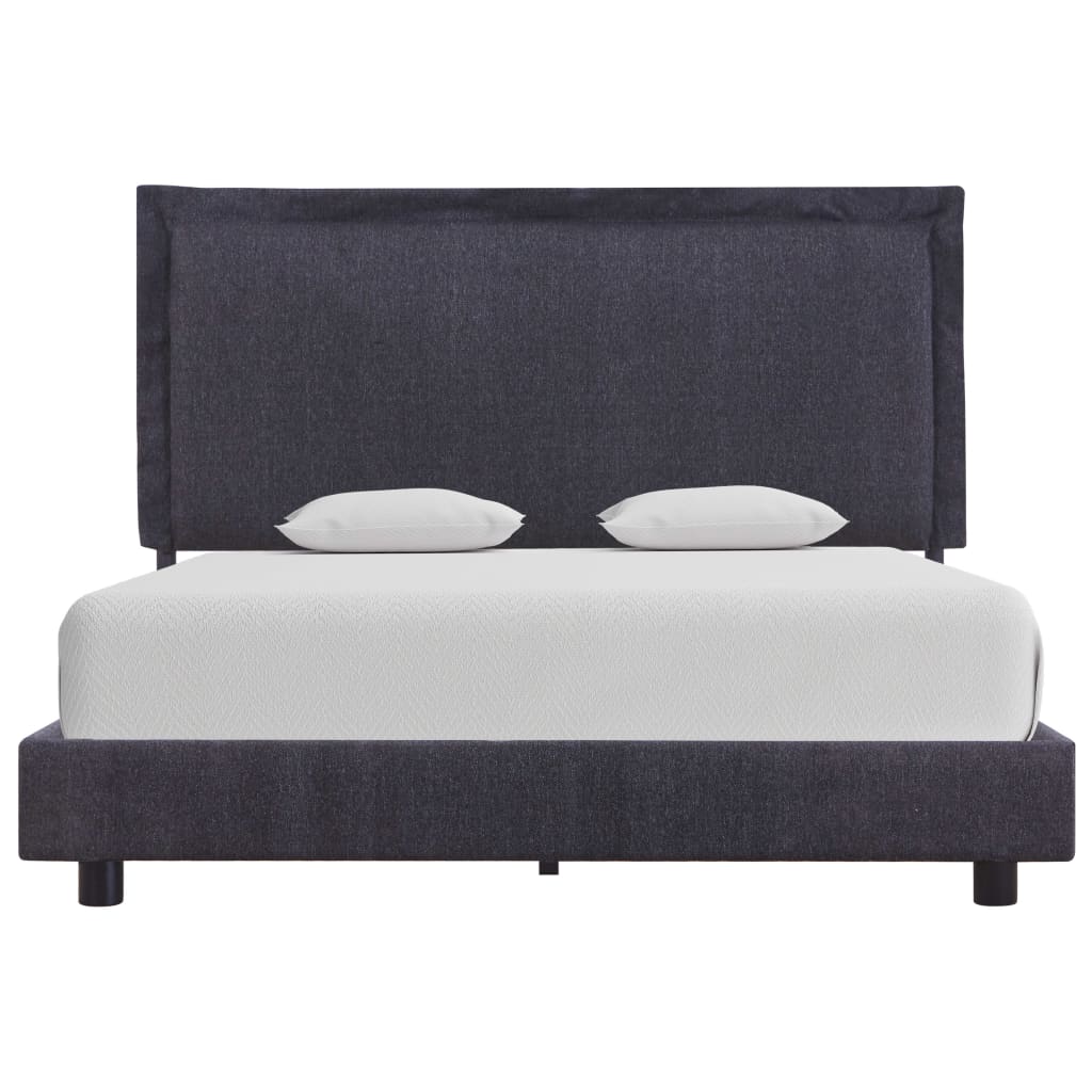 vidaXL Bed Frame Dark Grey Fabric 135x190 cm 4FT6 Double