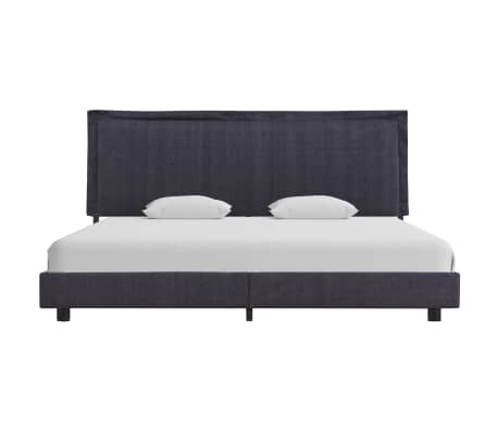 vidaXL Bed Frame Dark Grey Fabric 150x200 cm King Size