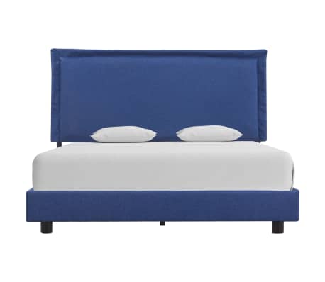 vidaXL Bed Frame Blue Fabric 120x190 cm Small Double