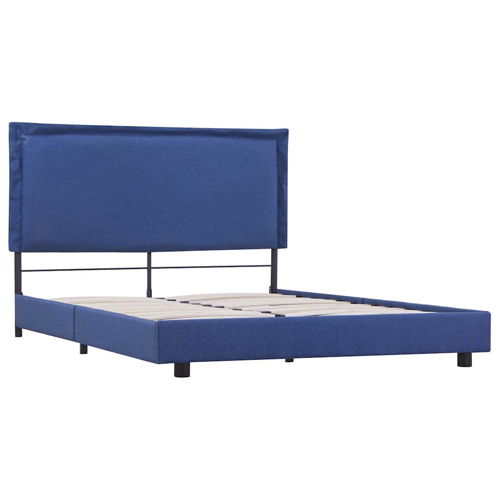 vidaXL Bedframe zonder matras 135x190 cm blauw afbeelding