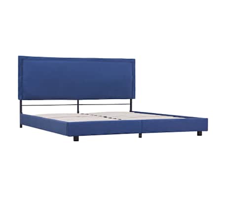 vidaXL S&auml;ngynrunko ilman patjaa Sininen kangas 150x200 cm