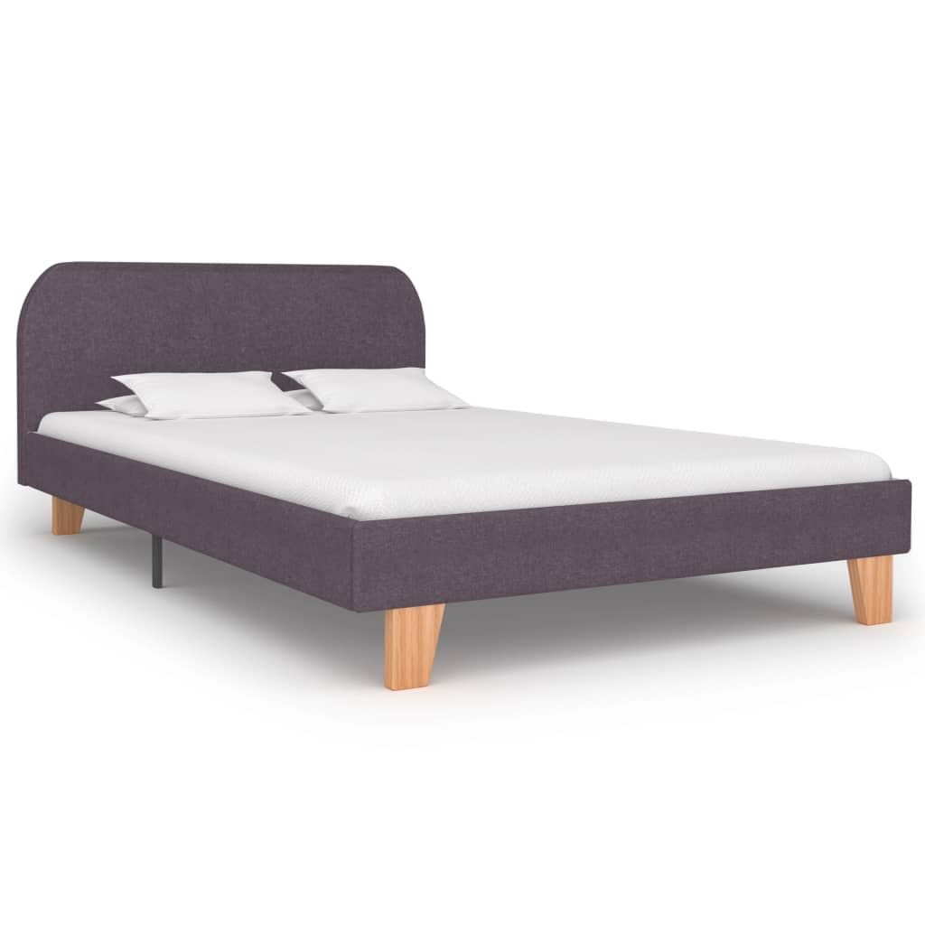 Bed Frame Taupe Fabric King Single