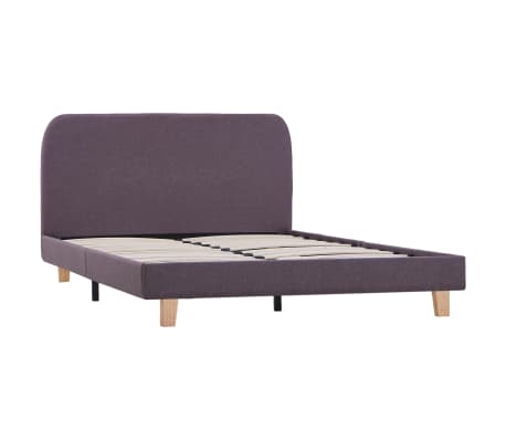 vidaXL Bed Frame Taupe Fabric King Single Size