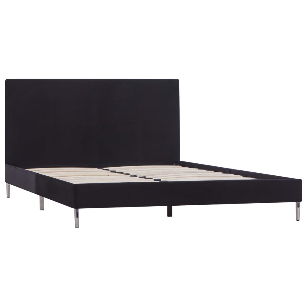 vidaXL Bed Frame Black Fabric King Single Size