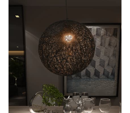 vidaXL Hanging Lamp Black Sphere 35 cm E27