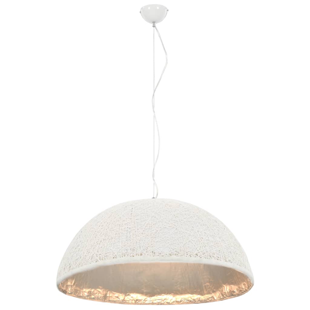 vidaXL Pendant Lamp White and Silver Ø70 cm E27