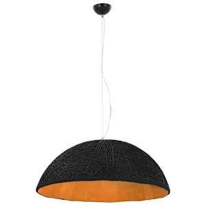 vidaXL Lampe suspendue Noir et dor&eacute; &Oslash;70 cm E27