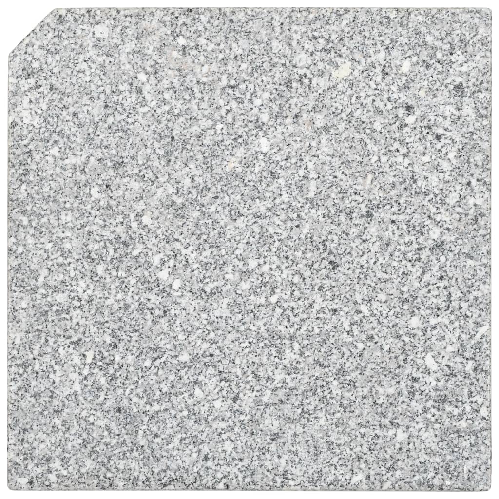 Umbrella Weight Plates 4 pcs Grey Granite Square 100 kg 276268