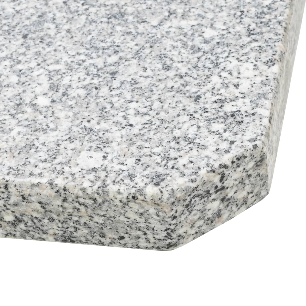 Umbrella Weight Plates 4 pcs Grey Granite Square 100 kg 276268