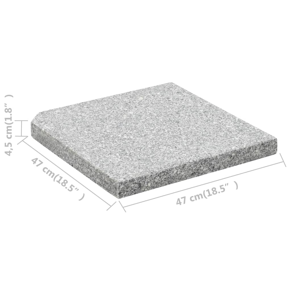 Umbrella Weight Plates 4 pcs Grey Granite Square 100 kg 276268
