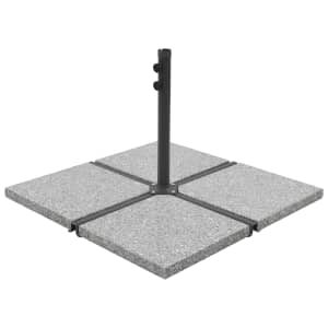 vidaXL p&auml;evavarju raskusplaadid, 4 tk, hall graniit, kandiline, 100 kg