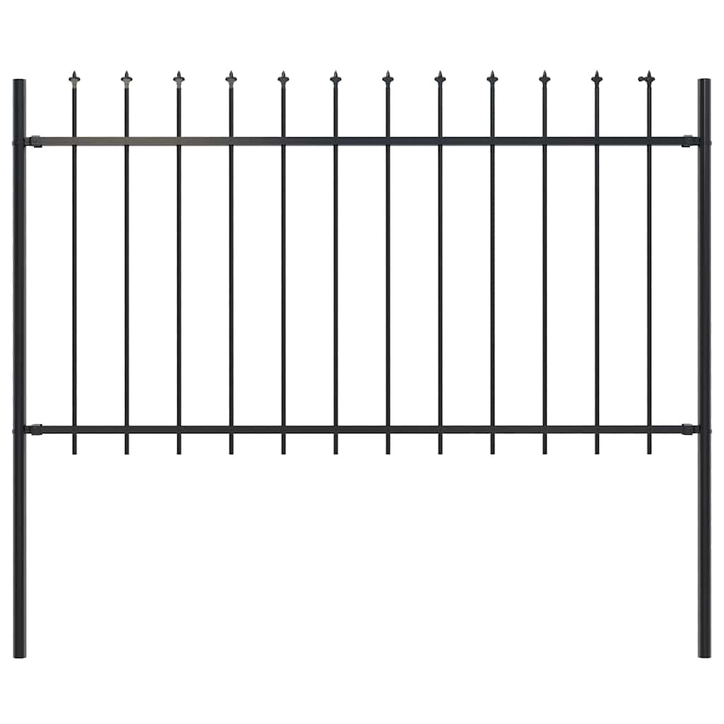 vidaXL Gard de grădină cu vârf tip suliță din oțel, 181x100 cm, negru