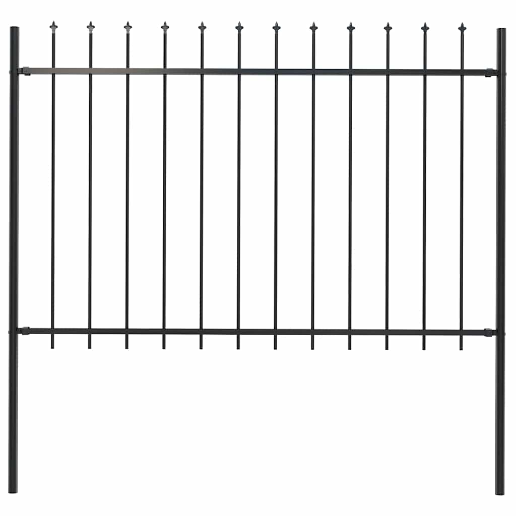 vidaXL Gard de grădină cu vârf tip suliță din oțel, 181x120 cm, negru