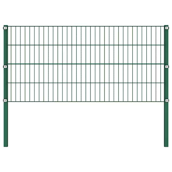 vidaXL aiapaneel postidega, raud, 176,5 x 80 cm, roheline