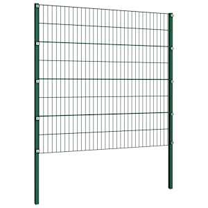 Plotový panel se sloupky železný 176,5 x 160 cm zelený - obrázek 2
