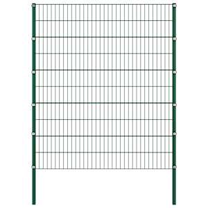 Plotový panel se sloupky železný 176,5 x 200 cm zelený - obrázek 1