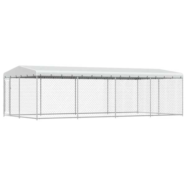 vidaXL koeraaed katusega 7,6 x 3,8 x 2,3 m