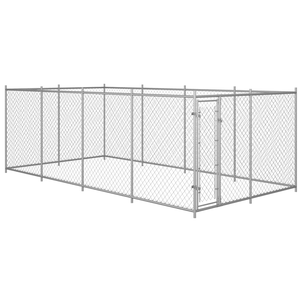 vidaXL Padoc pentru câini de exterior, 7,6 x 3,8 x 1,9 m