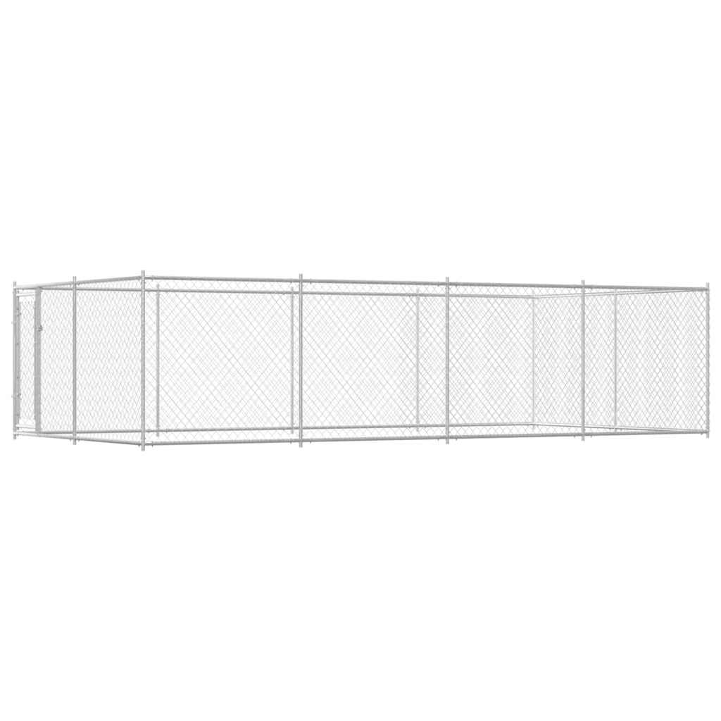 vidaXL Venkovní psí kotec 7,6 x 3,8 x 1,9 m