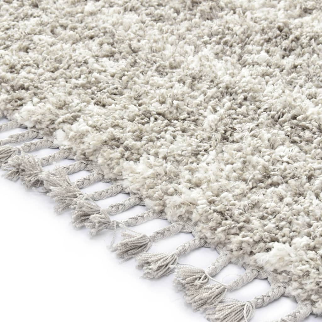 vidaXL Rug Berber Shaggy PP Sand and Beige 120x170 cm