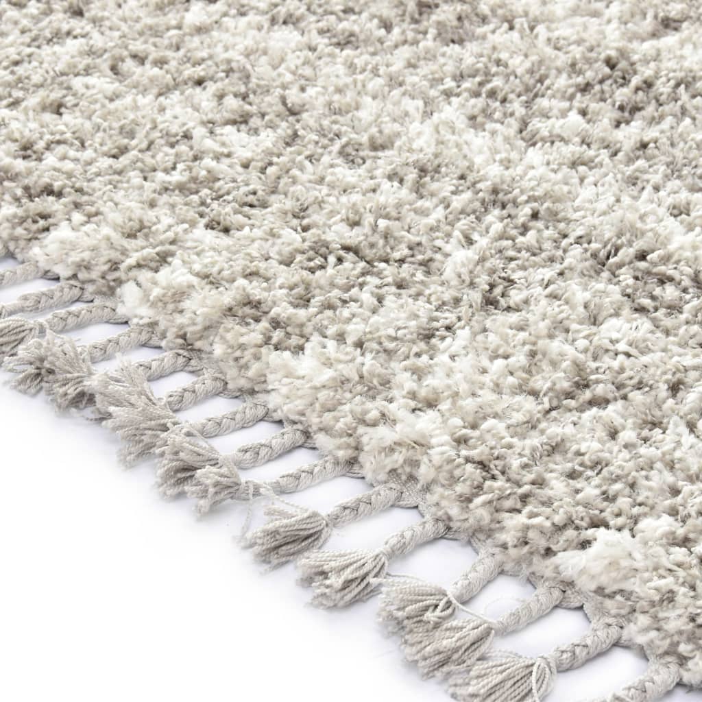 

vidaXL Tapijt Berber shaggy hoogpolig 140x200 cm PP zandkleurig beige
